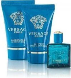Versace - Eros Gift Of Mini 5 Ml, And Eros 25 Ml (After Shave Balm) Eros 25 Ml - Eau De Toilette - 5ML -Parfum Luxe Verkoopwinkel 1089x1200