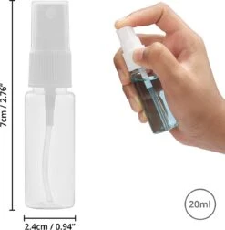 Belle Vous Mini 20ml Verstuiver Spray Flesjes (30 Pak) - Fijne Mist Spray Flesjes Met Doppen - Navulbaar Anti Lek Plastic Fles Voor Schoonmaken, Parfums, Essentiele Oliën – Reisformaat -Parfum Luxe Verkoopwinkel 1176x1200 2