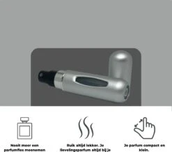 Cetins - Parfum Verstuiver Navulbaar - Mini Parfum Flesje - Reisflesje – Matt Grijs - -Parfum Luxe Verkoopwinkel 1200x1058 1