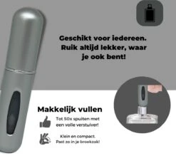 Cetins - Parfum Verstuiver Navulbaar - Mini Parfum Flesje - Reisflesje – Matt Grijs - -Parfum Luxe Verkoopwinkel 1200x1146 2
