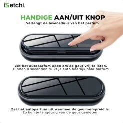 ISetchi Frisse Autoparfum - Autogeur - Met 4 Verschillende Geuren – Compact Formaat & Navulbaar - Metaal Ontwerp - Parfum Voor Luchtrooster Ventilatierooster -Auto Luchtje - Car Perfume -Parfum Luxe Verkoopwinkel 1200x1200 313