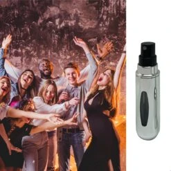 MaxedMore Navulbare Parfumverstuiver 5ml Zilver - 65 Keer Spraybare Parfum Verstuiver - Hervulbaar Tasverstuiver Voor Parfum - Meeneem Mini Geur Flesje Voor Op Reis - Lipstick Formaat Navulbaar Parfumflesje -Parfum Luxe Verkoopwinkel 1200x1200 363