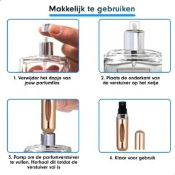 Merkloos Parfum Spray - Navulbare Parfum Verstuiver - Navulling Voor Parfum - Parfumverstuiver - Goudkleurig -Parfum Luxe Verkoopwinkel 1200x1200 367