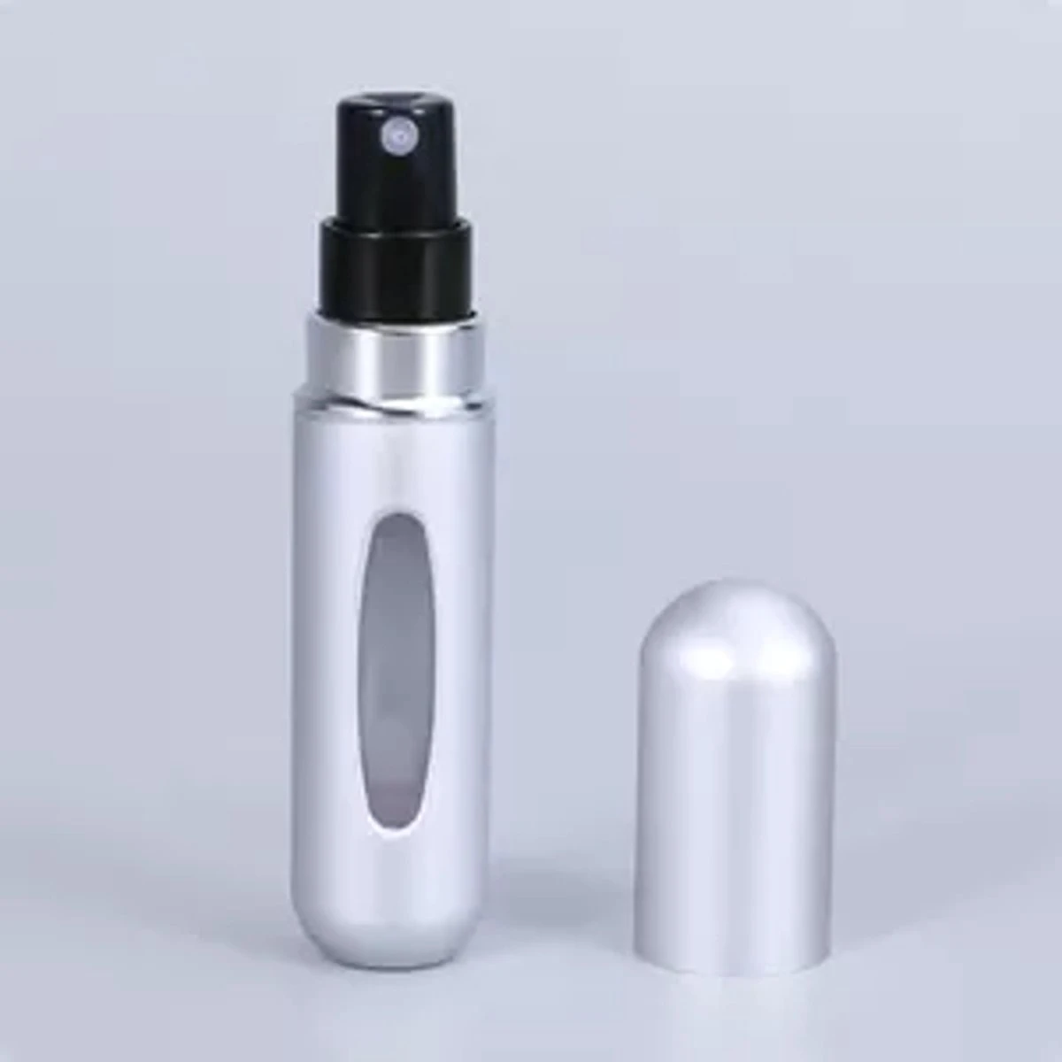 Navulbaar Parfum Flesje -Mini Parfumflesje -Hervulbaar Parfumflesje - Hervulbare Verstuiver - Zilver - Aluminium - Spray 2 Navulbaar Parfum Flesje -Mini Parfumflesje -Hervulbaar Parfumflesje - Hervulbare Verstuiver - Zilver - Aluminium - Spray - Afbeelding 2