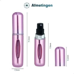 Mini Parfum Flesje 2-PACK Goud En Roze| Lipstick Formaat Navulbare Parfum Verstuiver -Parfum Luxe Verkoopwinkel 1200x1200 396