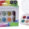 Merkloos Waterverf Set Metallic 18-delig