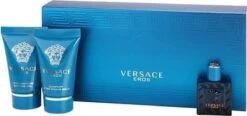 Versace - Eros Gift Of Mini 5 Ml, And Eros 25 Ml (After Shave Balm) Eros 25 Ml - Eau De Toilette - 5ML -Parfum Luxe Verkoopwinkel 1200x563