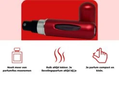 Cetins - Parfum Verstuiver Navulbaar - Mini Parfum Flesje - Reisflesje – Matt Rood -Parfum Luxe Verkoopwinkel 1200x865