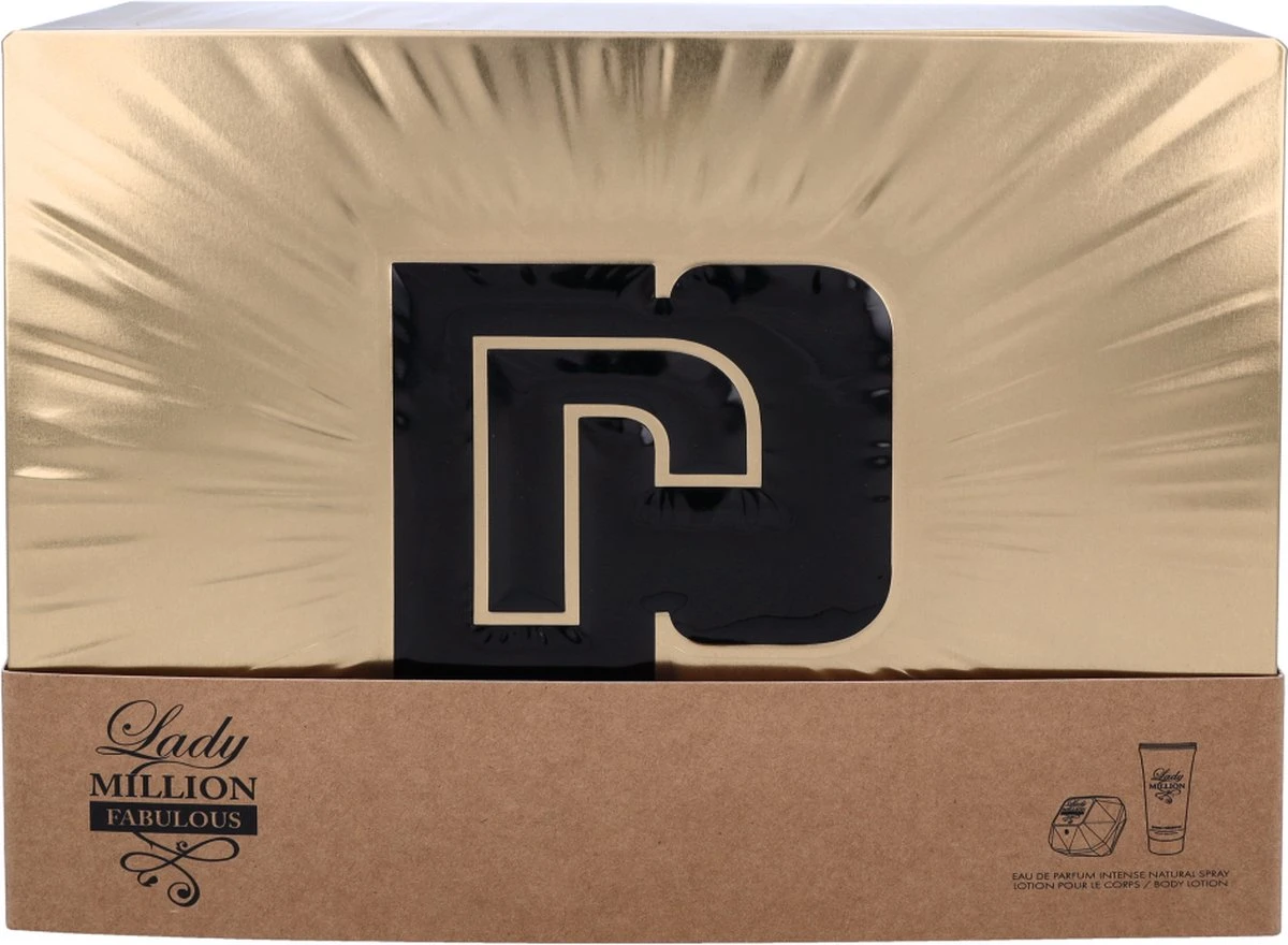 Paco Rabanne - Lady Million Fabulous Giftset - 50 Ml Eau De Parfum Spray + 75 Ml Bodylotion - Dames - Afbeelding 3