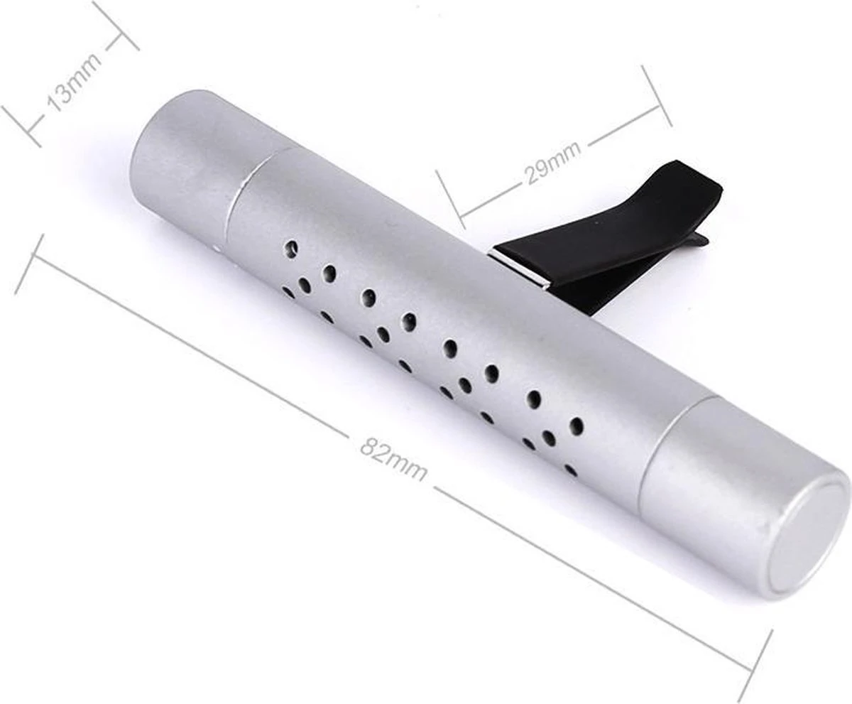 Autoparfum - Luchtverfrisser Auto - Inclusief 5 Geuren - Luxe Design - ZILVER - Aromatherapie - Ventilatierooster - Hervulbaar - Duurzaam - Verfrissend - Afbeelding 2