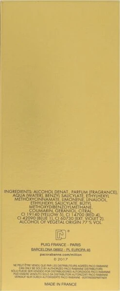 Paco Rabanne 1 Million Lucky 100 Ml - Eau De Toilette - Herenparfum -Parfum Luxe Verkoopwinkel 495x1200 6