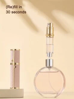 Hervulbare Parfumverstuiver-5ml-Mini Parfumverstuiver-Kleine Spuitfles Voor Parfum-Lege Parfumflesje Voor Op Reis Glasspray Draagbaar Parfumpakket Met Lederen Hoes - Mandarijn Groen -Parfum Luxe Verkoopwinkel 900x1200 11